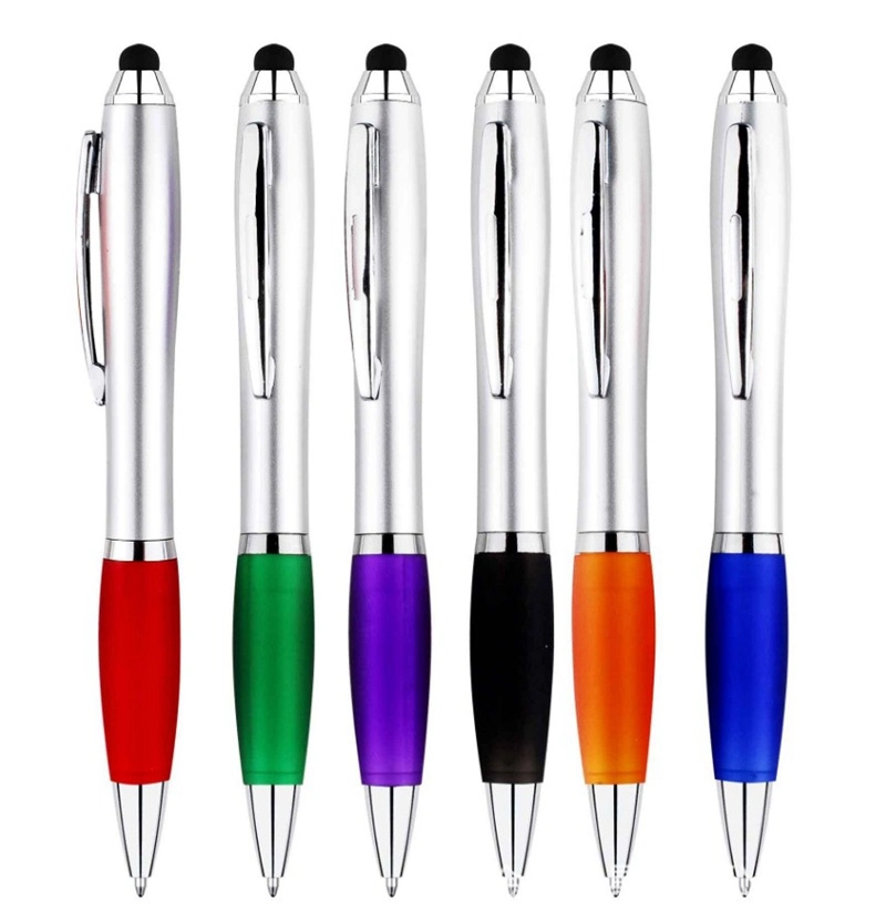 Advertising Plastic Promotional Logo Printed Branded Stylus Highlighter Ballpoint Ball Point Pen