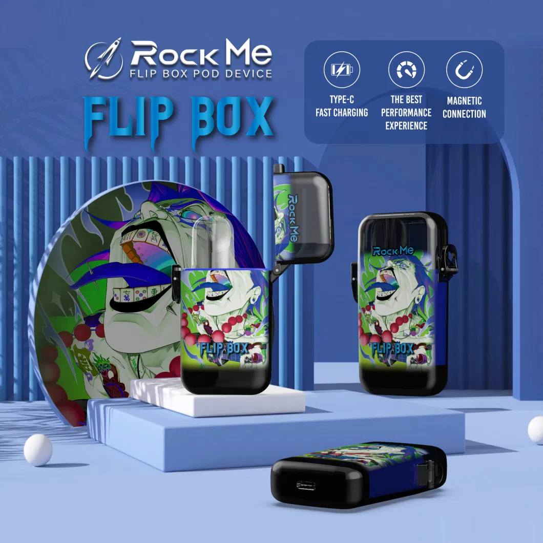 Electronic Cigarette Pod System 650mAh Battery Device Rock Me Flip Devices Vaporizer OEM Available