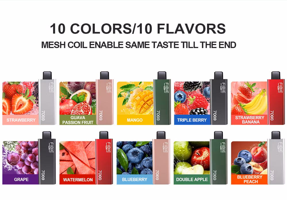 Fibie Lux 7000 12000 Puffs Dual Flavors Vapes Disposable E Cigarette Vape 10 Flavors OEM ODM Original Vaping Factory