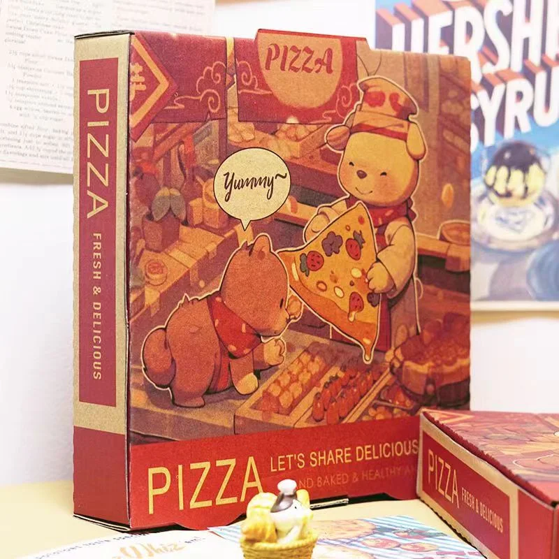 Empty Corrugated Pizza Boxes China Wholesaletakeaway Cardboard Boxes for Pizza Cake Cookies Food Steak Printed Logo Packaging Box