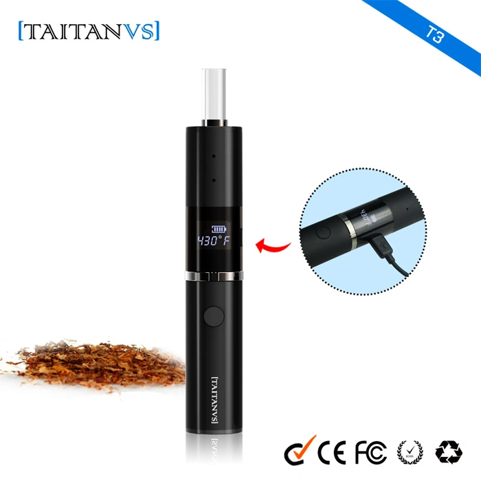 Custom Private Label E-Cig Convection Portable Wax Digital RoHS CE Smoking Vape Medical Health Wholesale Herbal Glass Heating Dry Herb Vaporizer