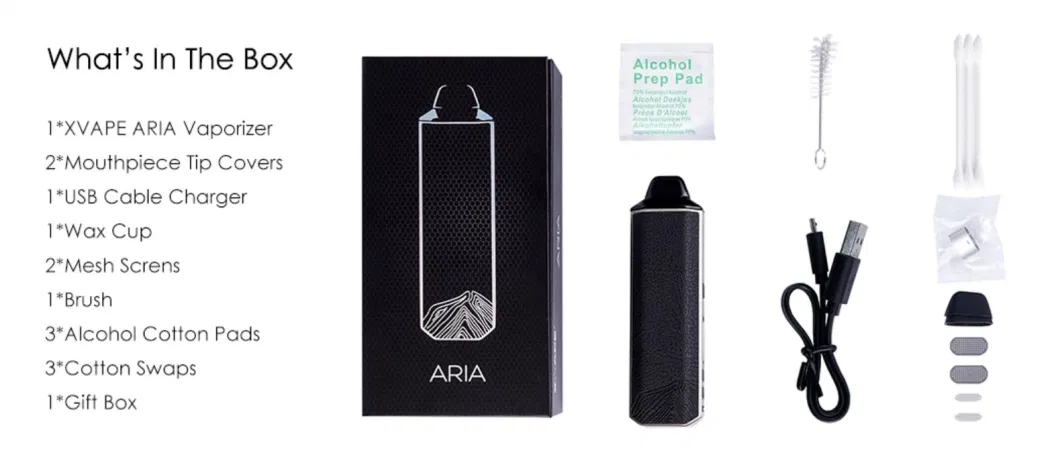 Xvape Aria Kit-Dry Herb and Wax Vaporizer Vape E Cigarette Disposable Vaporizer