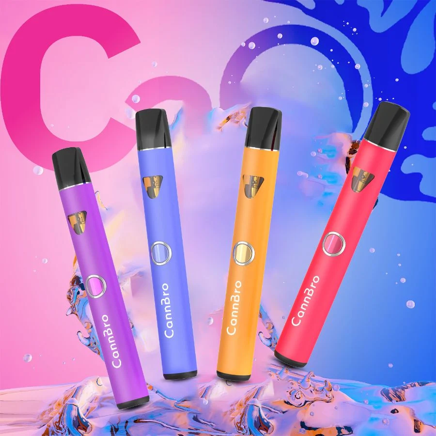 Cannbro New Design 0.5ml 1ml Disposable Vape for Extracts Concentrate Oil Live Resin Empty Cartridge Cart Battery Cookies Packaging Atomizer Pen