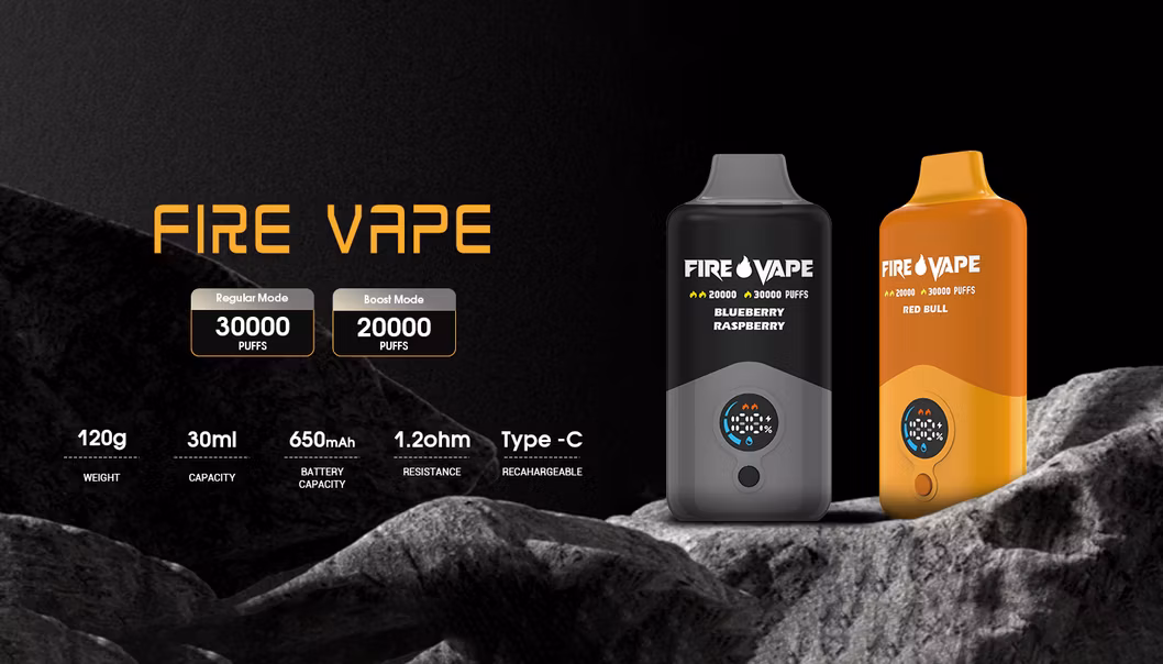 20000 30000 Puffs Shisha Fire Vape Volcano 20000 Two Modes Adjustable Airflow Big Smoke	Disposable Vape Elfbar EU Warehouse