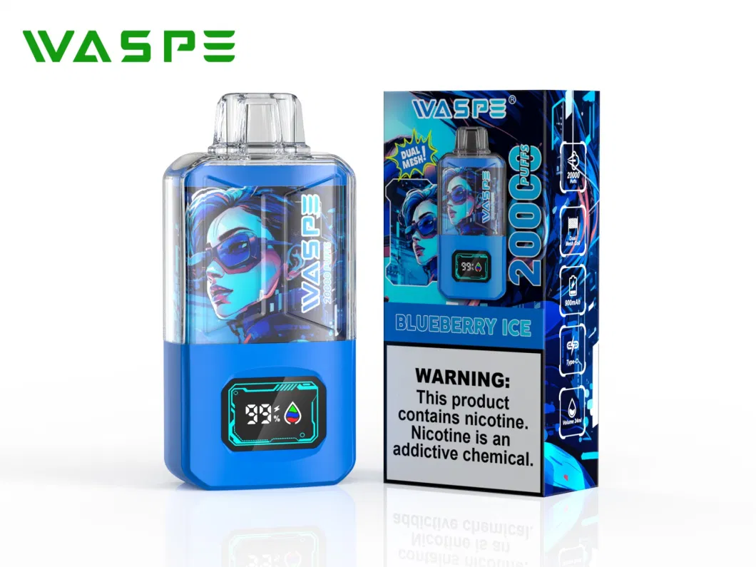 Spain Italy Germany Fast Shipping Waspe Puff 20000 Puffs Digital Bang Box 25ml Puff 25K 20K 15K Randm Disposable E Cigarette Wholesale I Vape