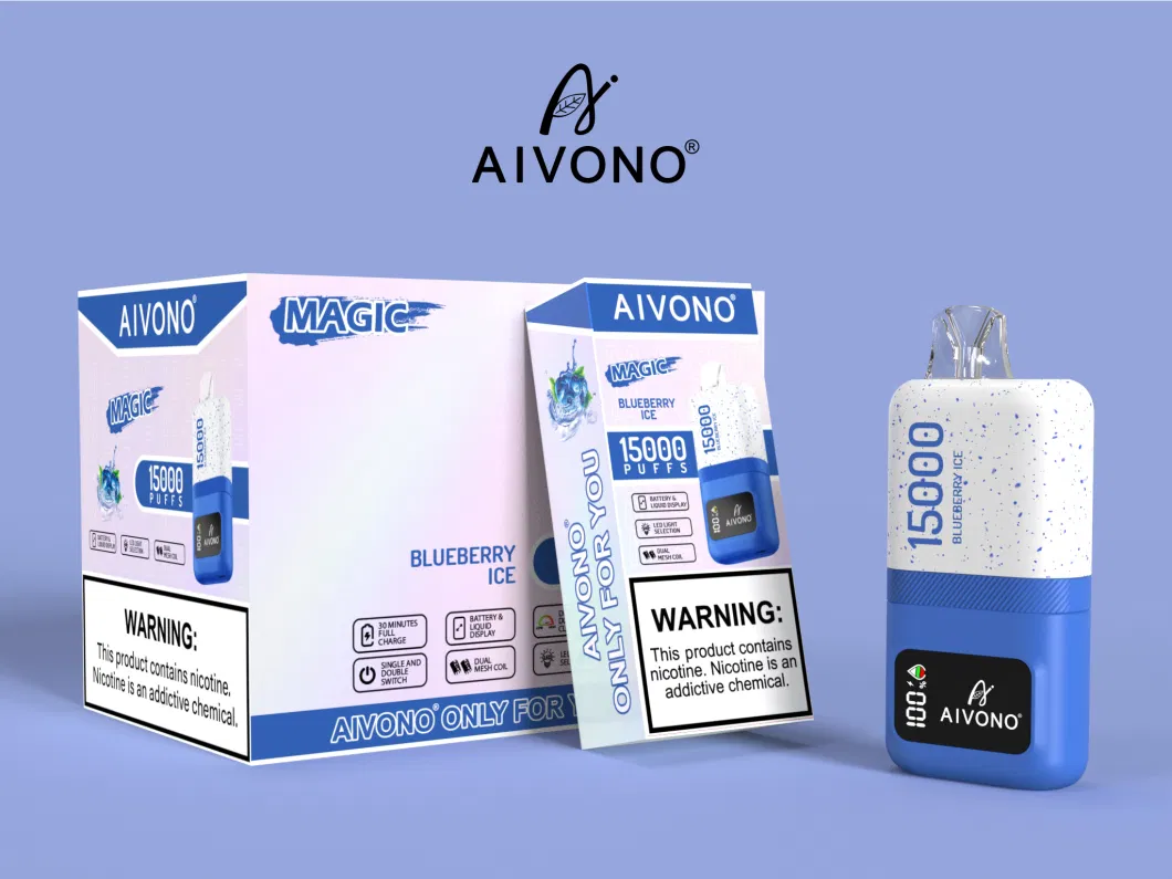 Wholesale Dtl Vaping Style 15000 Puffs Disposable Vape with 2mg Nicotine Inside Aivono 15000 Puffs Crystal Vape