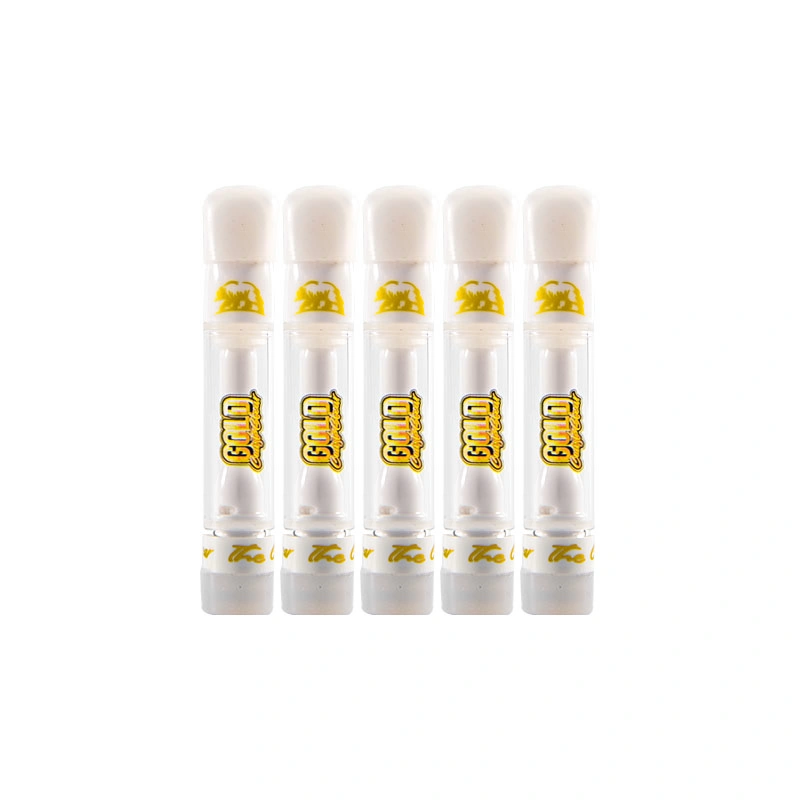 Gold Coast Clear 0.8ml Full Ceramic Coil Vape Carts DAB Rigs 20 Strains 510 Thread Empty