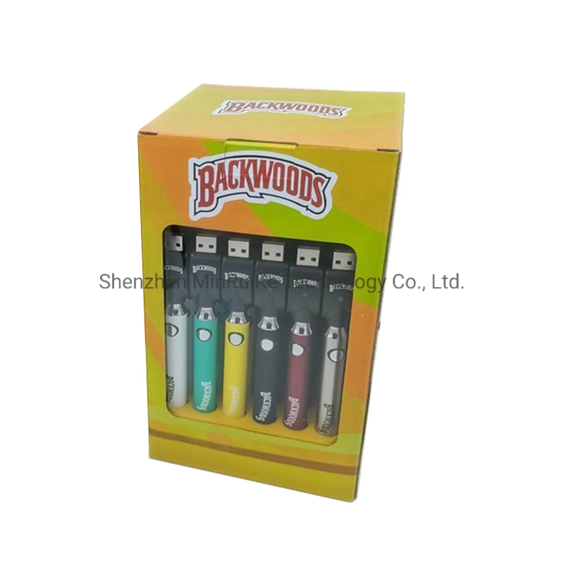 Wholesale Backwoods Battery with Tray Preheat Vape Pen Batteries Variable Voltage 510 Thread 900mAh Wax with USB Charger