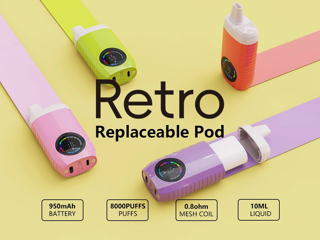 Hot Selling E Vape Haka Retro Empty Disposable Pod with 10ml Replaceable Cartridge Wholesale I Vape