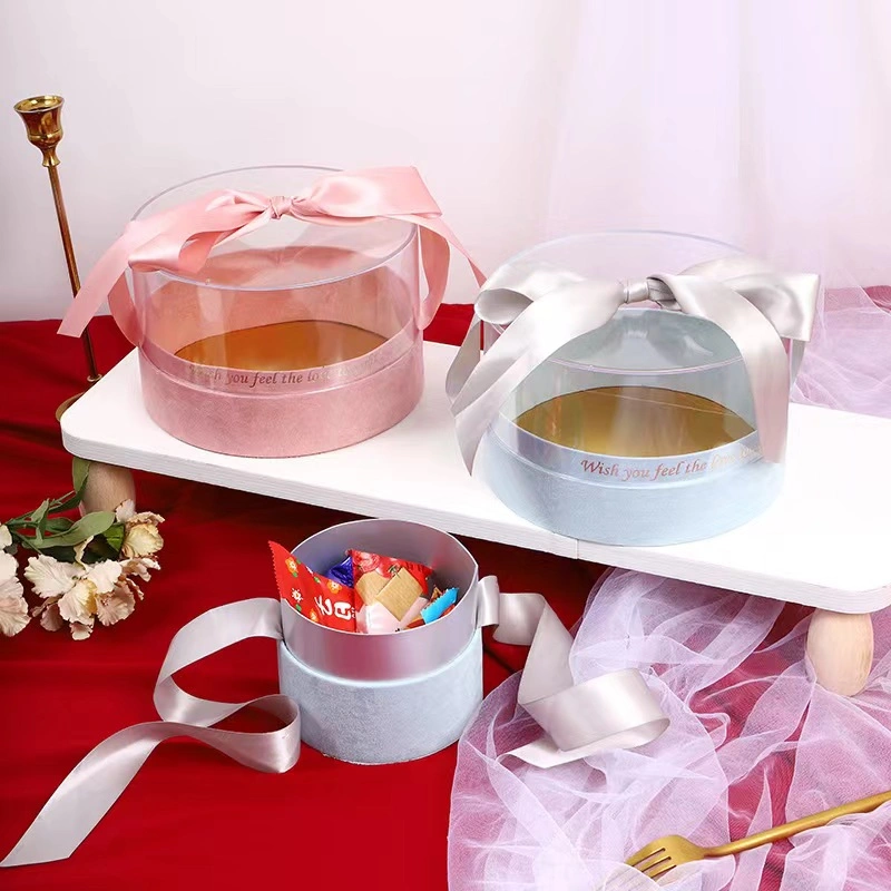 Clear PVC Packaging Box Plastic Containers Fruit Candy Cake Gift Boxes Cake Paper Packaging Muffin Bakery Swiss Roll Dessert Sweet Pastry Cupcake Box