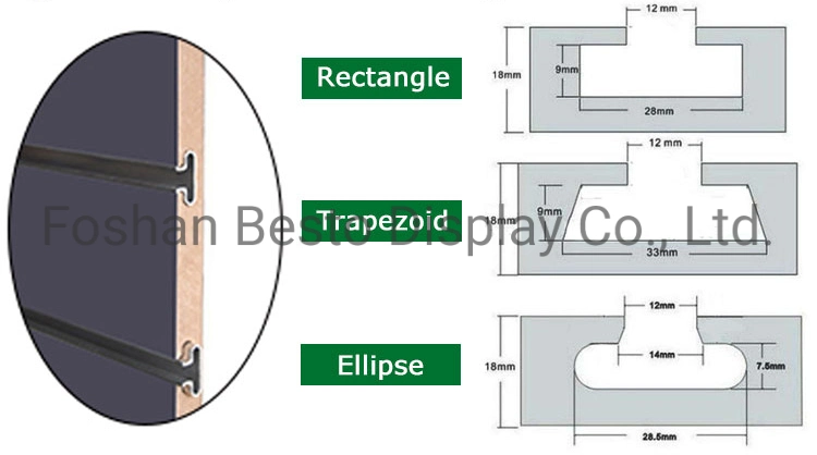 White Melamine 18mm Thickness MDF Slatwall for Retail Display in Supermarket, Vape Store, Clothes Shops, Fishing Shop, Electronics Store, Smoke Shop.