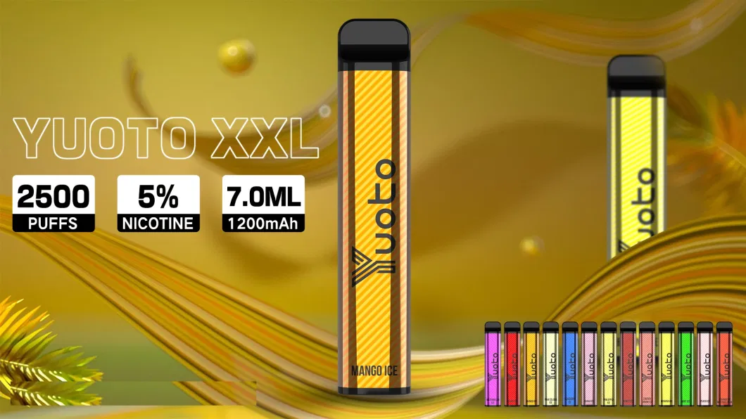 Original Yuoto XXL Disposable Vape Kit 2500 Puffs 1200mAh Battery 16 Flavors Yuoto Vape 5% Nicotine Wholesale