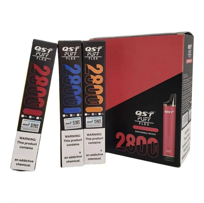 Wholesale Factory Custom Qst Puff Flex 2800 Disposable E-Cigarettes Puffs Wape Vaporizer Hookah Vaper Vaping Randm Electronic Pods Free I Vape Pen Price Vapme