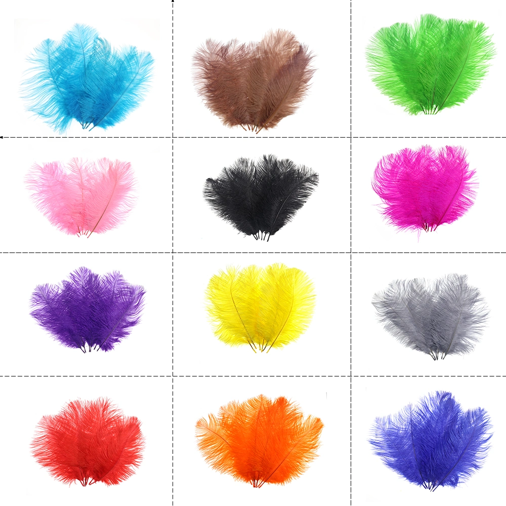 18-25cm Fly Tying Ostrich Feathers for Streamer Nymph Indicator Ostrich Herl Plume Fluffy Body Tying Materials