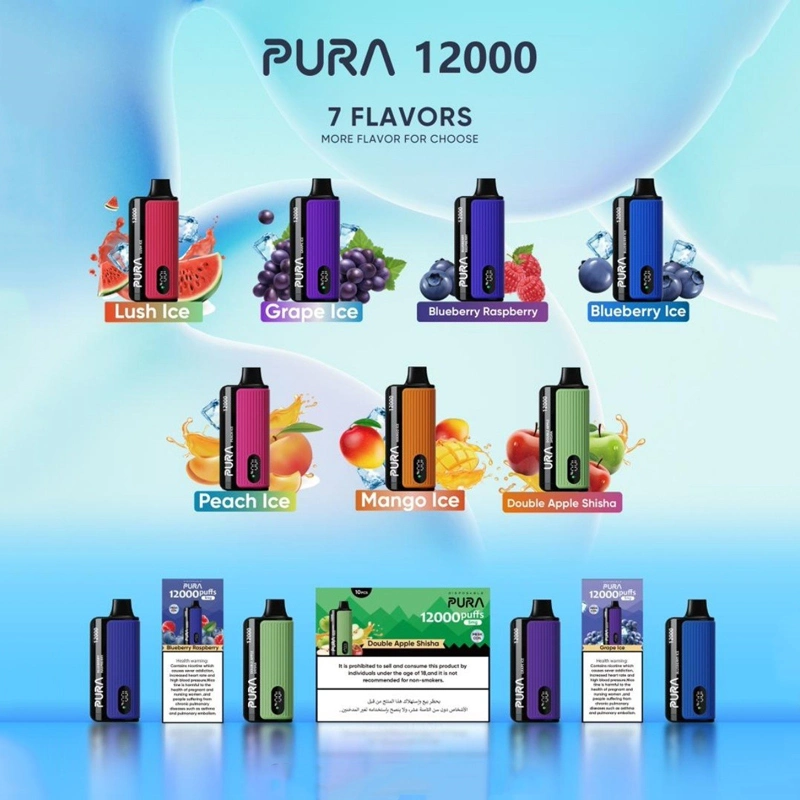 Pura 12000 Disposable Vape Amazon Mesh Coil 1000mAh Wholesale I Vape Custom Vaporizer Pen LED Screen