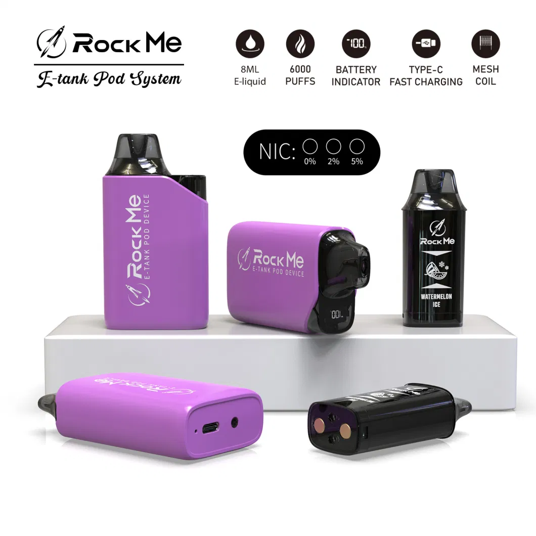 Electronic Cigarette Vaporizer Rock Me Flip Pod Device Cartridge Box Container South Aisa Most Popular