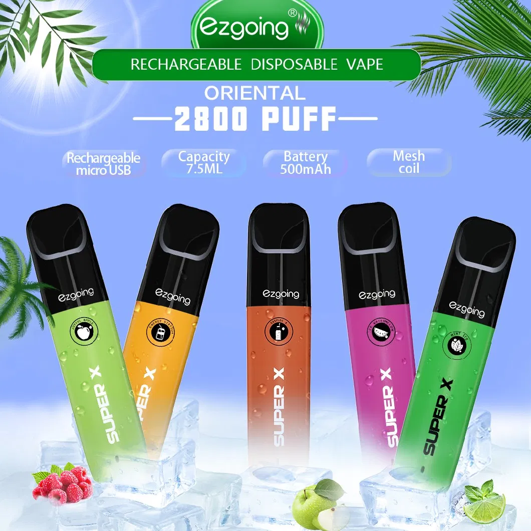 OEM Vaporizer Wholesale Distributor Disposable Vape E Cigarette Puff 2800puffs