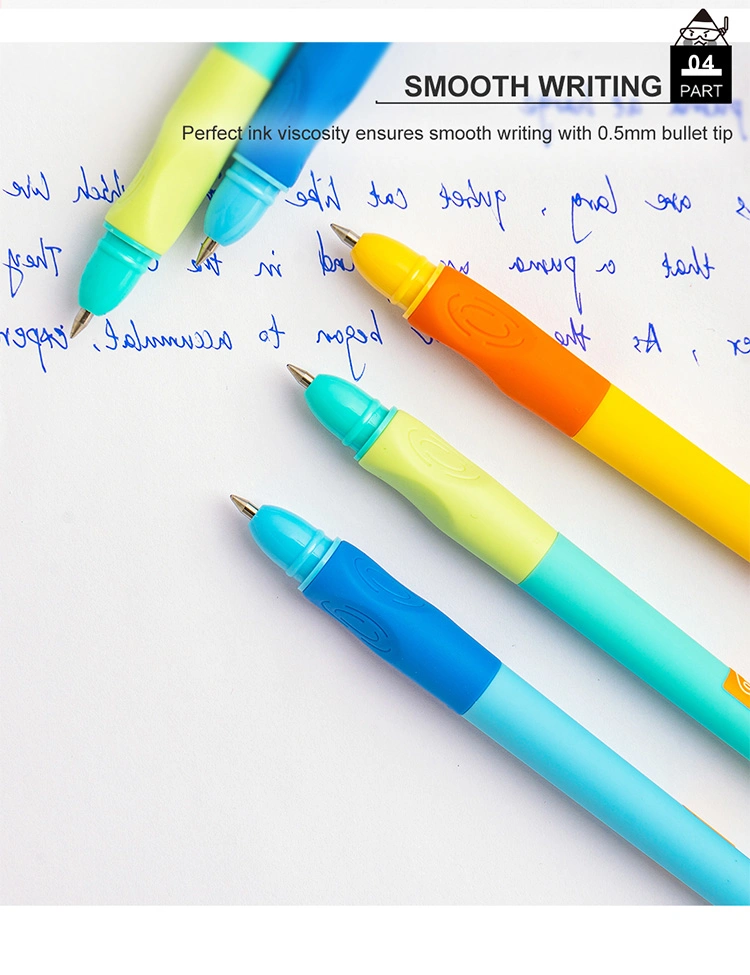 Best Selling Comfortable Rubber Coated Barrel 0.5mm Bullet Tip Erasable Gel Pen