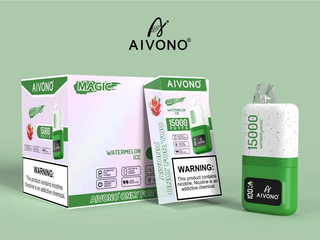 Wholesale Dtl Vaping Style 15000 Puffs Disposable Vape with 2mg Nicotine Inside Aivono 15000 Puffs Crystal Vape