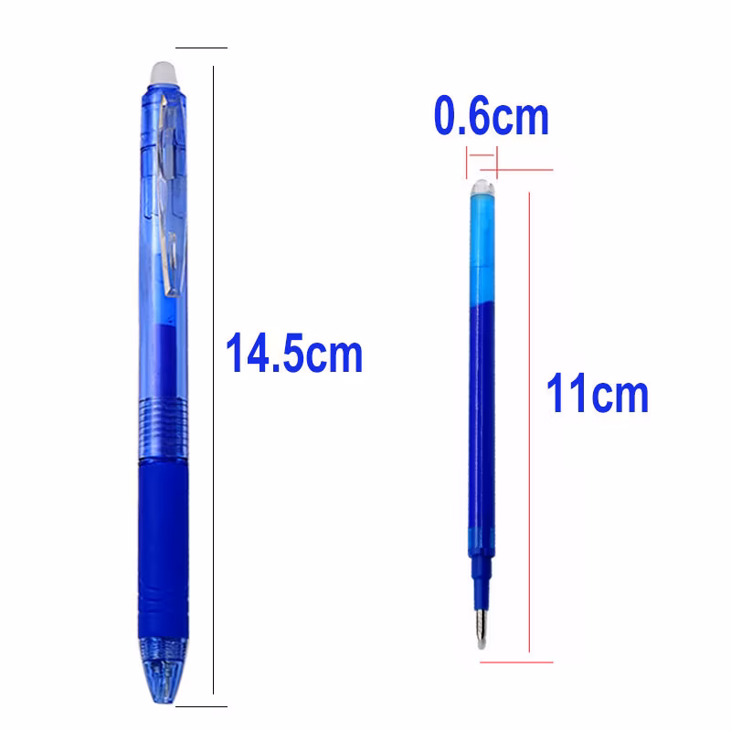 Push Action Erasable Gel Pen Multi-Color Erasable Bullet Tip Water Pen Office Stationery Press Type Thermal Erasable
