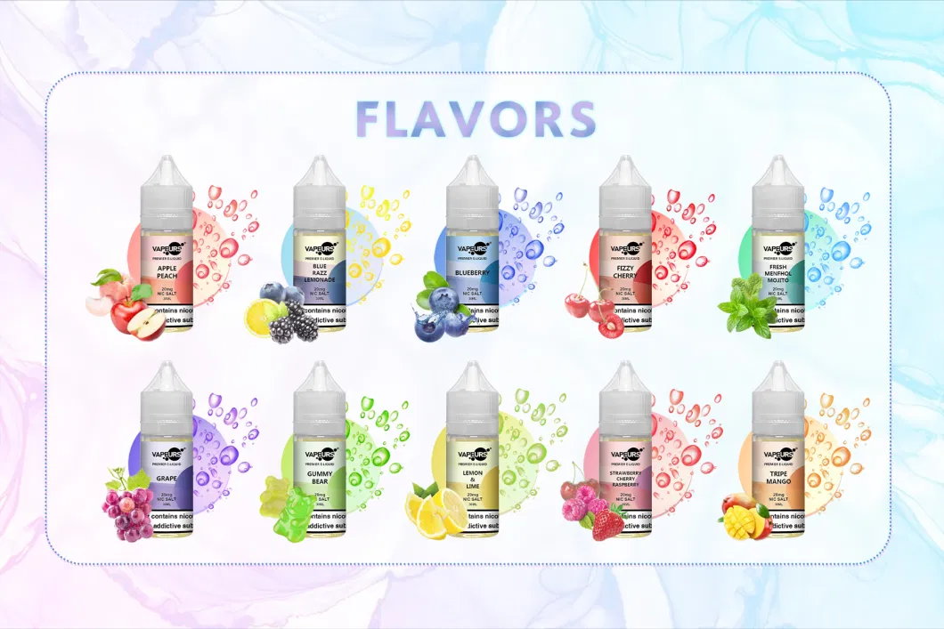 Wholesale Premium E Liquid Tobacco Flavors 30ml Nicsalt Vape Ejuice for Electronic Cigarette Kit