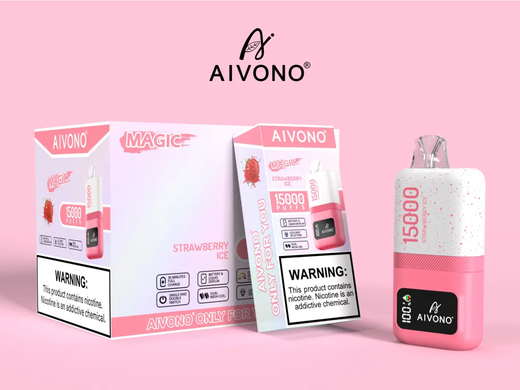 Wholesale Dtl Vaping Style 15000 Puffs Disposable Vape with 2mg Nicotine Inside Aivono 15000 Puffs Crystal Vape