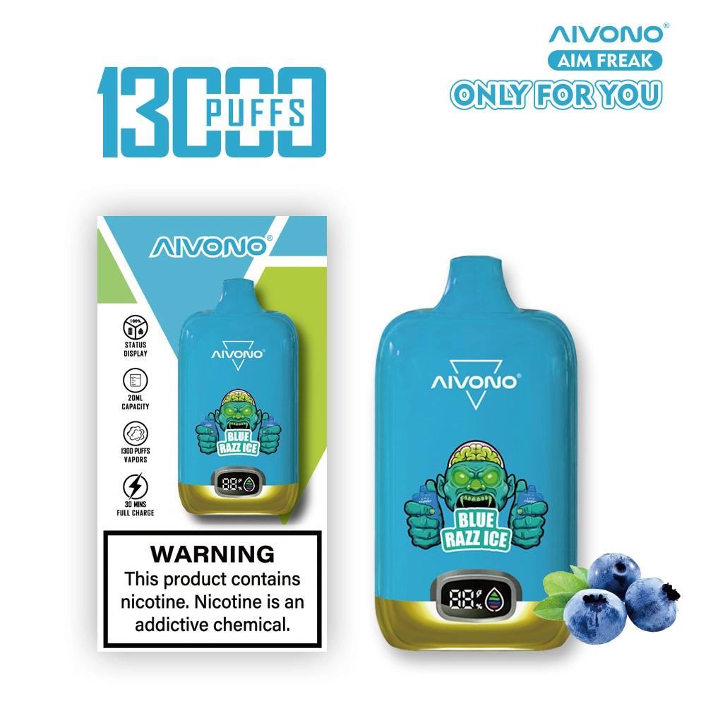 Aivono Aim Freak 13000 Puffs 20ml 10 Flavors 0% 2% 3% 5% Nicotine Display Wholesale Disposable E-Cigarette Vape