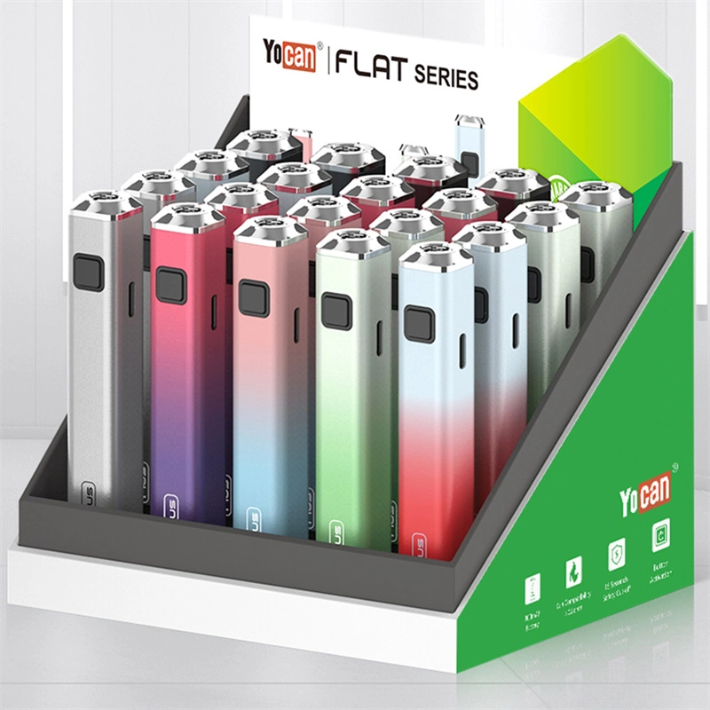 Yocan Flat Series Preheat Battery 350mAh 400mAh 650mAh 900mAh Adjustable Voltage Fit for 510 Thread Cartridge Vaporizer Pen