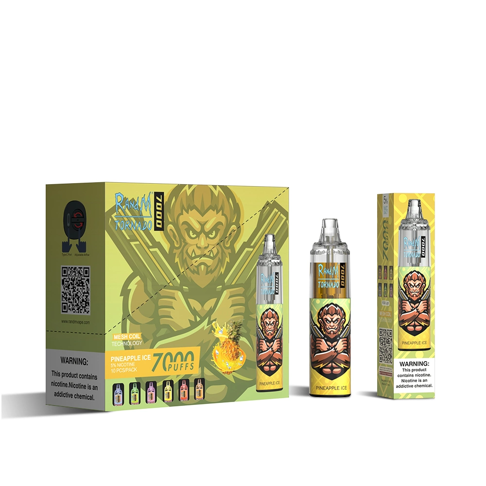 UK Russia Market Best Disposable Randm Tornado 7000 R and M Electronic Cigarette 2% Nic Vape Juice