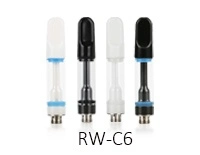 RW C14 Flat Pressed Mouthpiece SS316 Central Stand Ceramic Coil Candle Filter Disposable DAB Pen Cartridge 1ml 1 Gram Capacity Vaporizer Carts