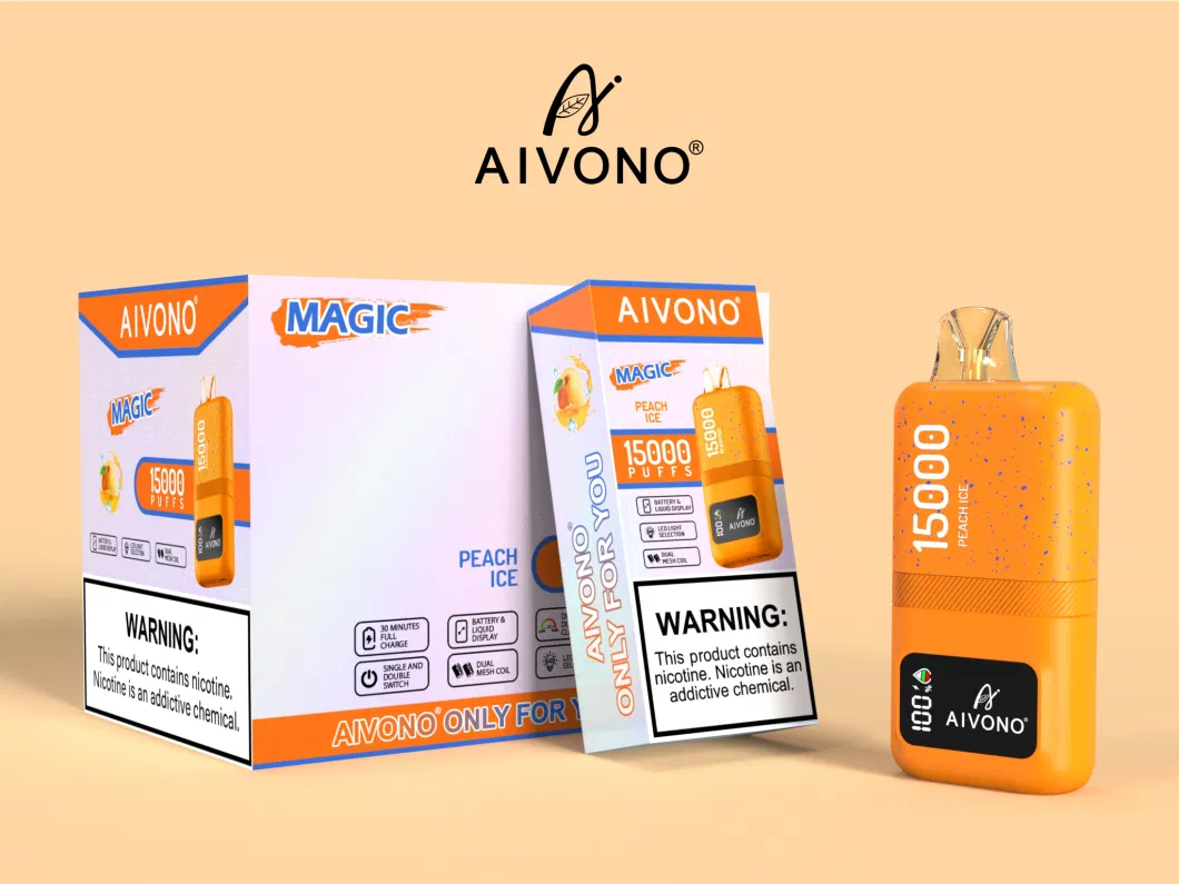 Wholesale Dtl Vaping Style 15000 Puffs Disposable Vape with 2mg Nicotine Inside Aivono 15000 Puffs Crystal Vape