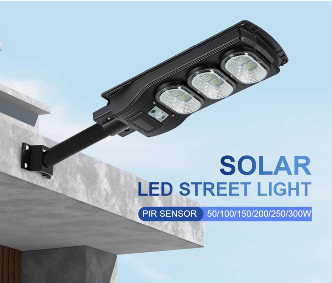 Alltop IP65 Waterproof Outdoor Road Streetlight 50W 100W 150W 200W ABS Solar Power Solar Street Lamp All in One Integrated Motion Sensor Solar LED Street Light