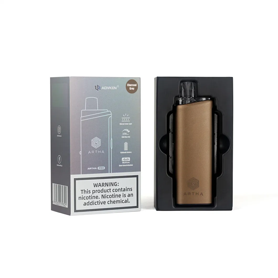 Advken Artha PRO Replacement Pod Cartridge 3.5ml, 1500mAh Battery Devices, 5W-35W Pressure Adjustment Vapes Kit, Pod System Wholesale Ecigs