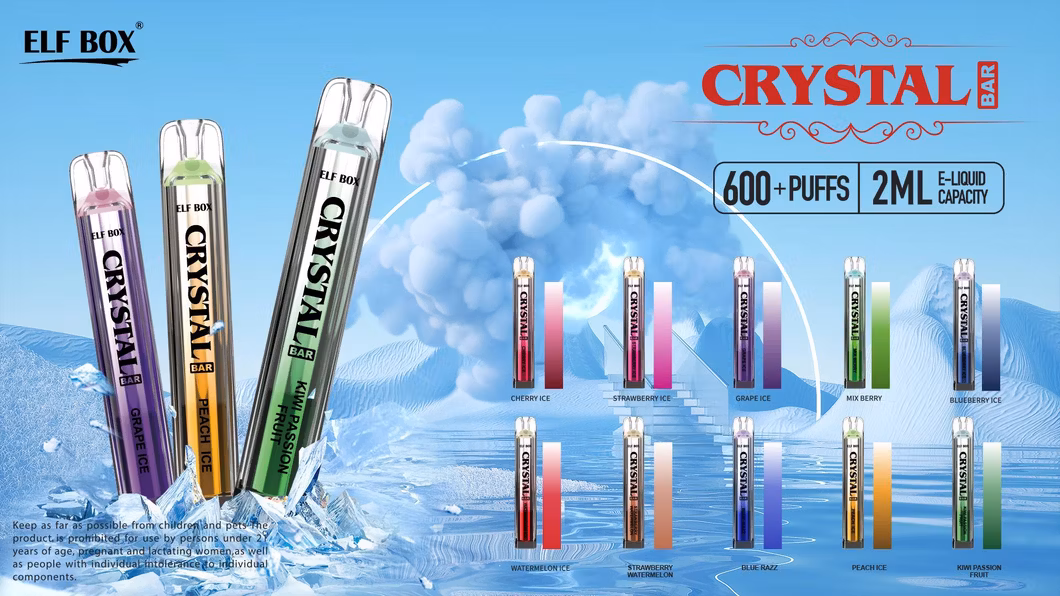 Crystal Elf Box 600 Puff Disposable Vape Pod Device E-Cigarette Disposable Mini Vape Bar