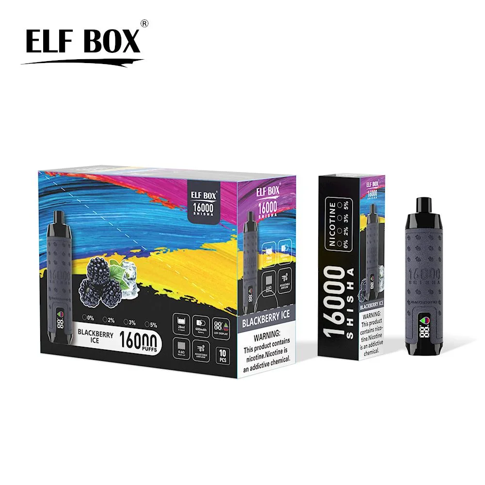 2024 New Elf Box Shisha 16000 Disposable Vape Authentic Bang Vapers Mesh Coil Rechargeable Electronic Cigarettes Pen System Puff 16K Vapes