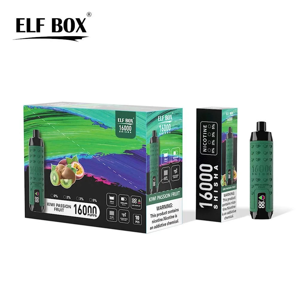 2024 New Elf Box Shisha 16000 Disposable Vape Authentic Bang Vapers Mesh Coil Rechargeable Electronic Cigarettes Pen System Puff 16K Vapes