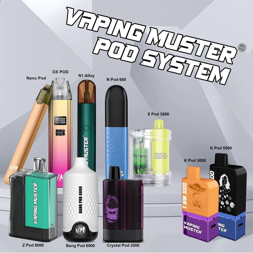 Vaping Muster Crystal Dispoasble Vape10000puffs Electronic Cigarette Furit Flavor E Liquid Ecigarette