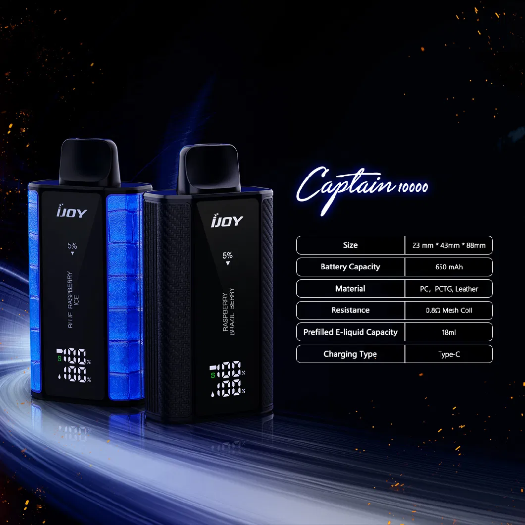 Wholesale Ijoy Captain 10000 15000 Puffs Electronic Cigarette Puffs Wape Vaporizer Hookah Vaper Vaping Randm Electronic Pods Free I Vape Pen Price Vapme