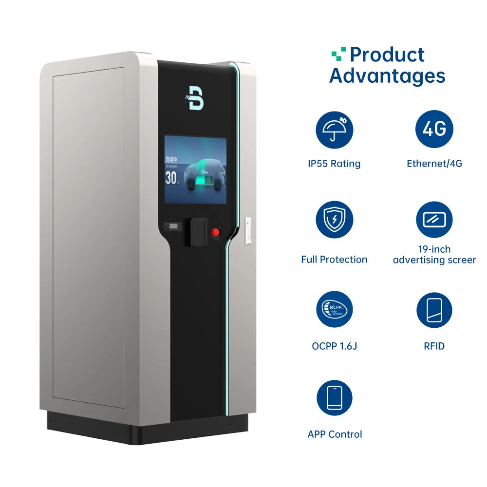 Beny Battery Intergrated DC Charging Station EV DC Fast Charger CCS2 CCS1 Chademo GB/T 60kw 80kw with a 42.5kwh Battery Ocpp 1.6j