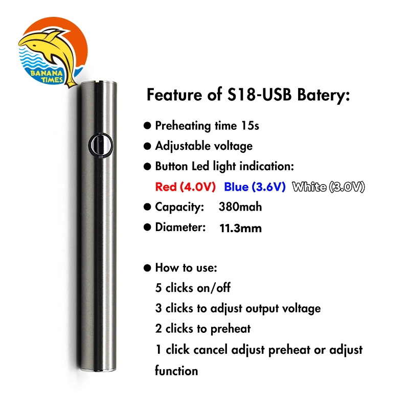 2024 Factory Wholesale Disposable Vape Pen 510 Battery for 510 Vape Cartridges