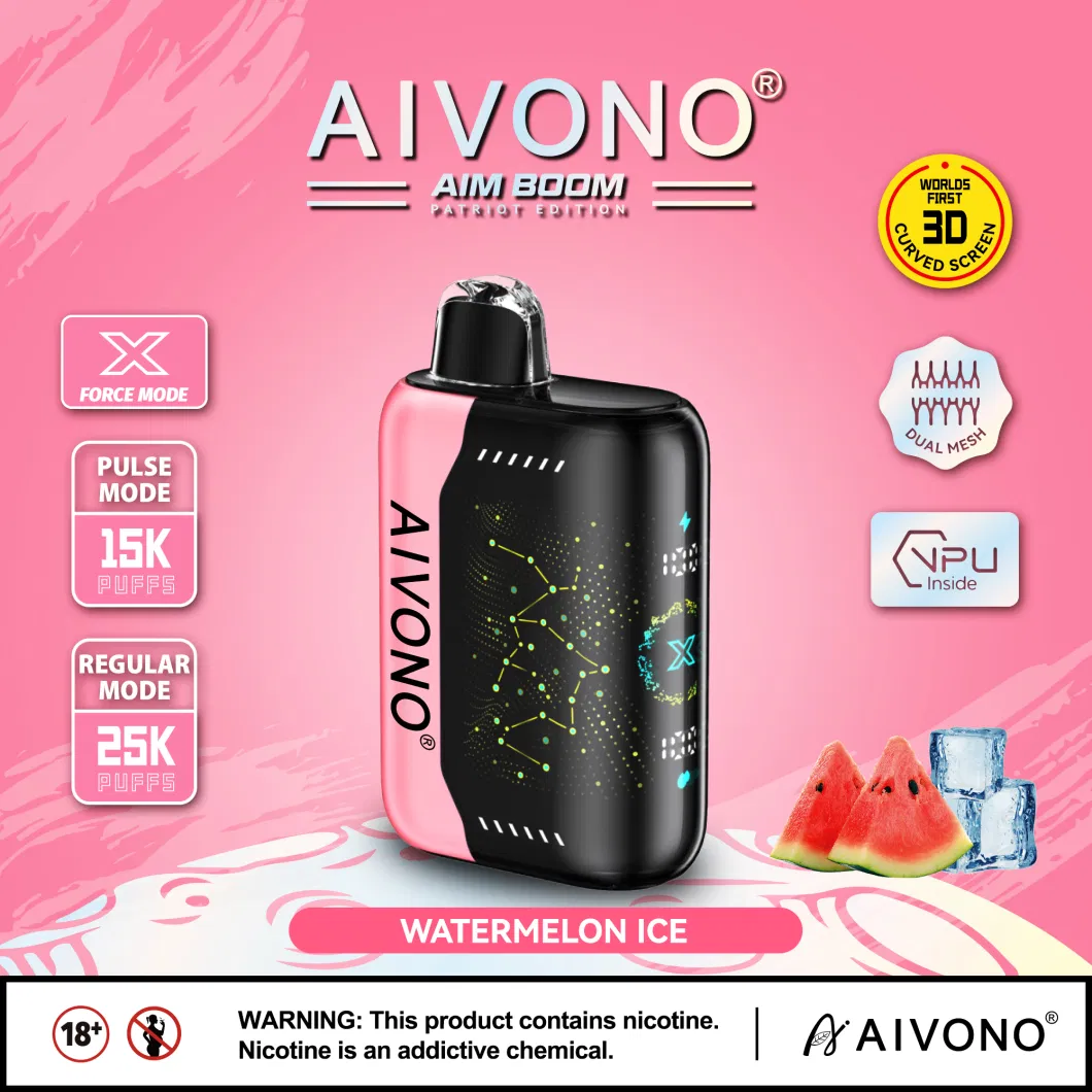 2024 Vaper Puff Bar Pulse X Disposable Vapes Pen 25K Puffs Smart Vapes 3D Curved Screen Starry Sky Wholesale Vape Aivono Aim Boom 25000 Puffs Mesh Coil