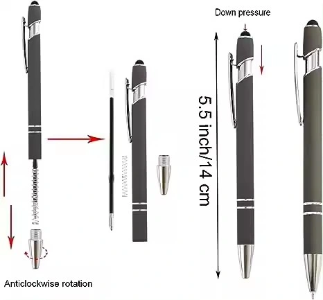 Custom Personalized Metal Custom Ballpoint Stylus Pen High Quality Ballpoint Pens That Writes Smoothly