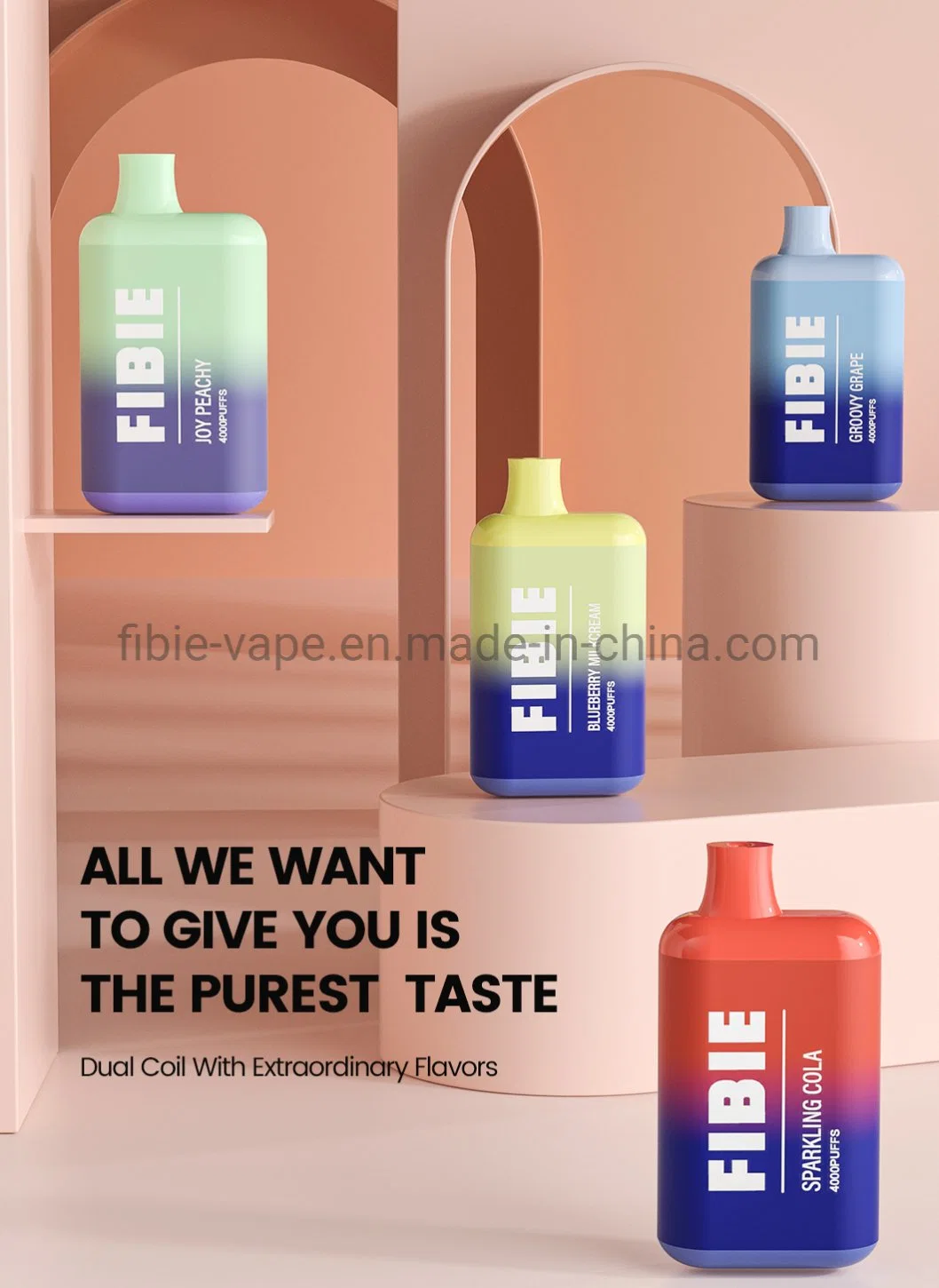 Fibie Free Sample 4000 XXL Puff Vape Vaporizer Online Shop Electronic Cigarette Disposable Vape