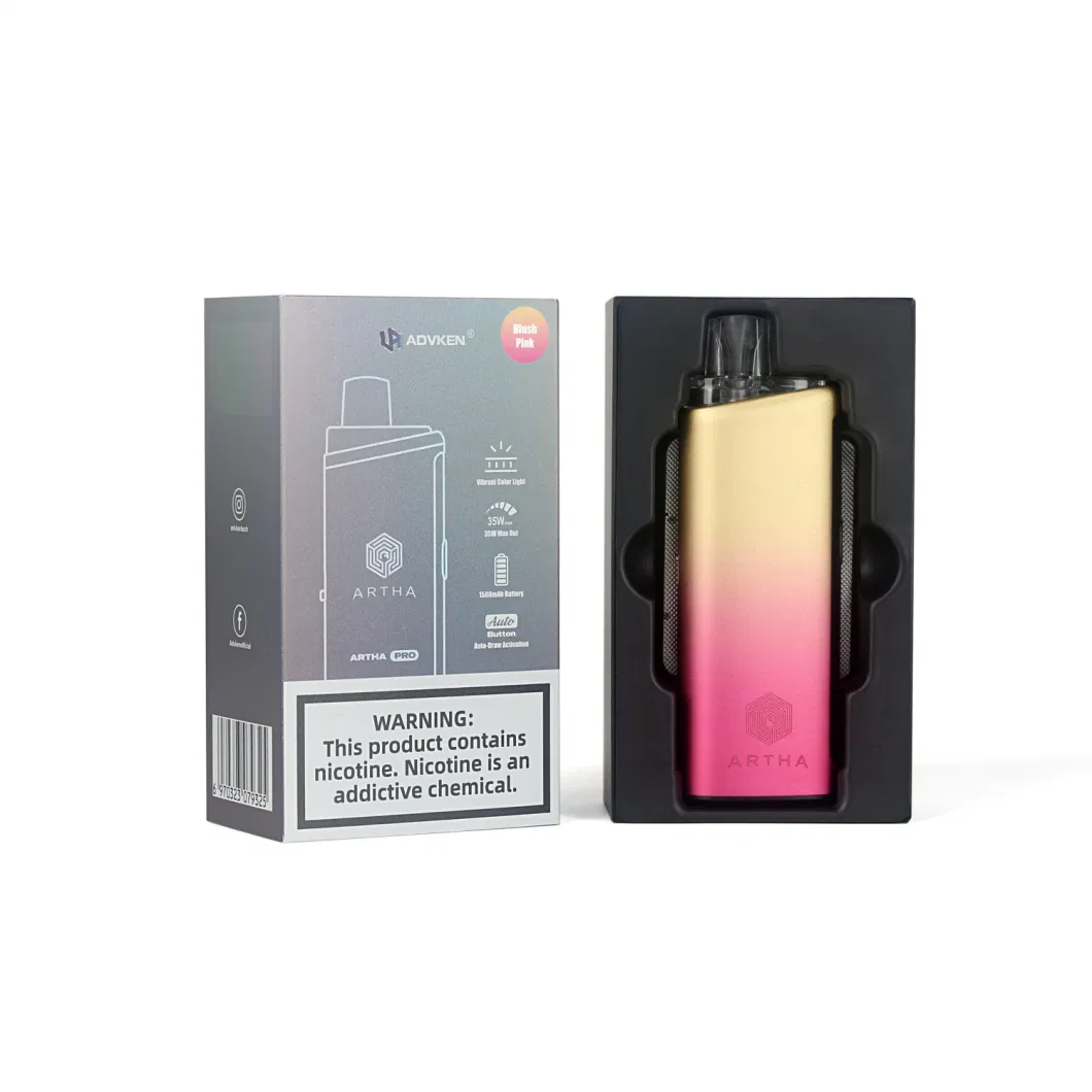 Advken Artha PRO Replacement Pod Cartridge 3.5ml, 1500mAh Battery Devices, 5W-35W Pressure Adjustment Vapes Kit, Pod System Wholesale Ecigs