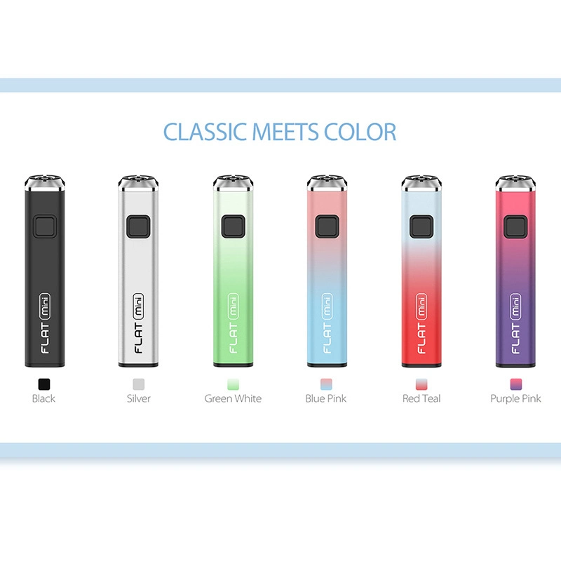 Yocan Flat Series Preheat Battery 350mAh 400mAh 650mAh 900mAh Adjustable Voltage Fit for 510 Thread Cartridge Vaporizer Pen