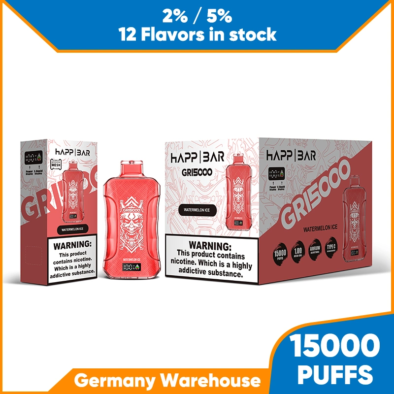 EU Warehouse Fast Delivery Free Shipping High Quality Nicotine 15000 Puffs Disposable Vape