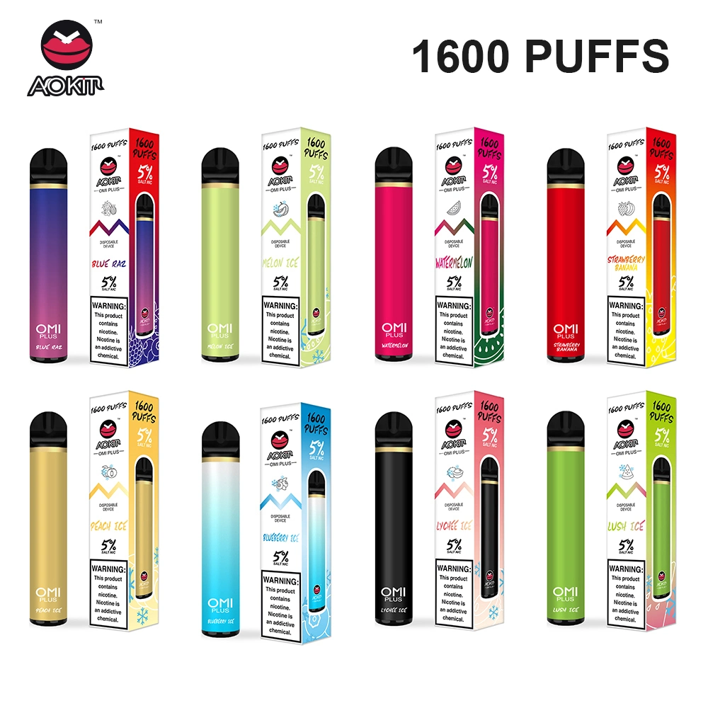 Aokit Plus 1600puffs Disposable Vape Pen 4.5ml *** Atomizer Pot 0%/2%/3%/5% *** Content