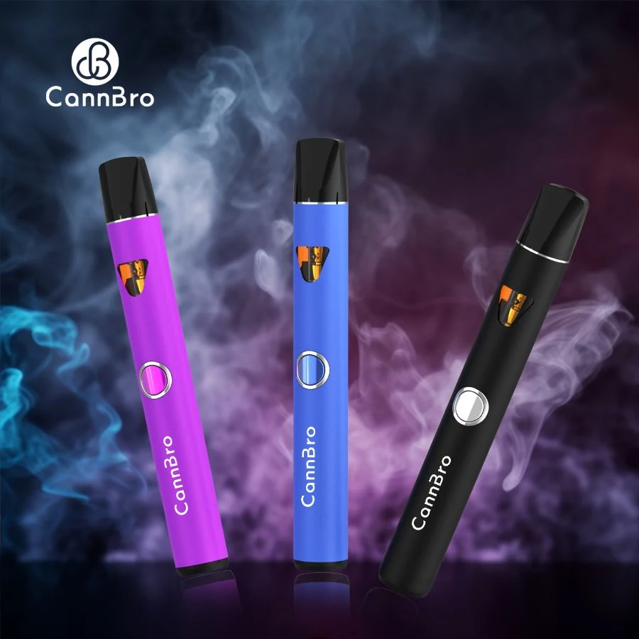 Cannbro New Design 0.5ml 1ml Disposable Vape for Extracts Concentrate Oil Live Resin Empty Cartridge Cart Battery Cookies Packaging Atomizer Pen