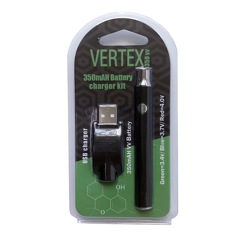 Vertex Preheat Battery Kits Variable Voltage Preheating Vape Battery Vaporizer Adjustable 350mAh 510 Thread Vapes Pen Batteries