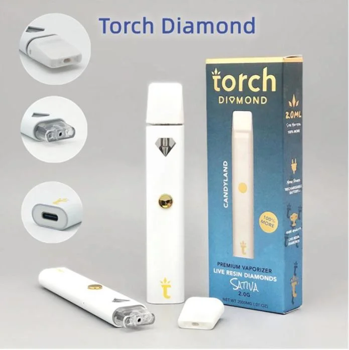 Newest Torch Diamond Empty Vaporizer 12 Strains Premium 2ml Torch Diamond Oil Disposable Vape Pen